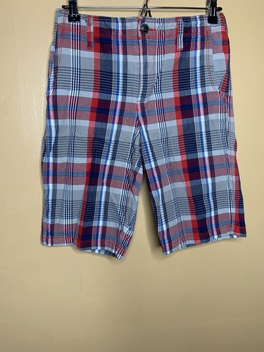 Arizona Jean Co Boy's Size 14 Husky Shorts Chino Plaid Multicolor Knee Length - Picture 4 of 22