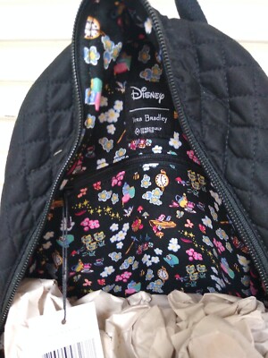 Vera Bradley Embroidered Snow White Small Backpack in Black  display picture 1