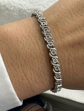 Women s Diamond Tennis Bracelet Sterling Silver Natural Diamond jewelry
