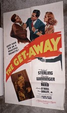 THE GETAWAY original 1941 one sheet movie poster DONNA REED/ROBERT STERLING