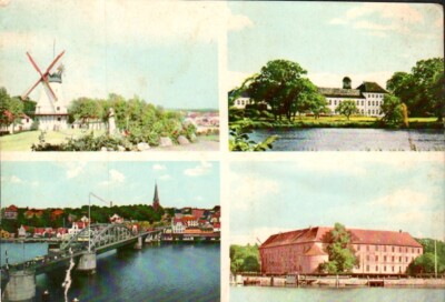 NICE VINTAGE  POSTCARD - MULTI PICTURES    SONDERBORG  DENMARK