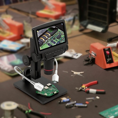 5'' Electron Digital Microscope Magnifier Long Object Distance f PCB Repair Tool - Picture 6 of 9