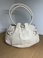 Cole Haan Ivory| Beige Leather Hobo Purse Shoulder Bag
