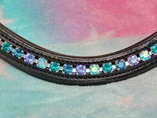 FSS Crystal BLING BROWBAND DAZZLE 6mm AQUA TEAL AQUAMARINE AB TURQUOISE SAPPHIRE