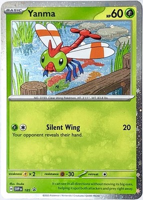 Yanma SVP185 COSMOS HOLO SWIRL Black Star Promo Pokemon Card TCG