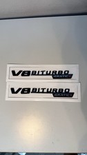 3D V8 Biturbo Schwarz MATT Schriftzug Emblem AMG Logo E63 CL63 CLS63 G63 ML63