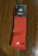Adidas Baseball Over the Calf Socks Red Size L Men 9-13 Aeroready Compression