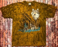 Vintage Nature Tee 90s RAGTOPS Wolfpack Graphic T-Shirt Size XL MADE IN USA