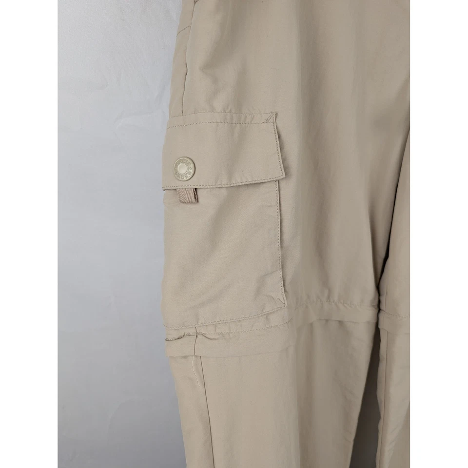 Pantalones cargo convertibles Y2K Eddie Bauer de colección 10 grandes beige tostado senderismo al aire libre Foto 4 de 4
