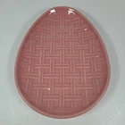 Fiesta Embossed 10" Easter Egg Plate Fiestaware FTC Basket Weave - Peony