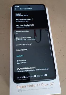 Redmi Note 11 Pro+ 5G, Teildefekt, Custom ROM, Android 14, mit OVP