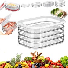 2026 New Multi-layer Food Storage Box with Lid, Deli Meat Container for Fridge