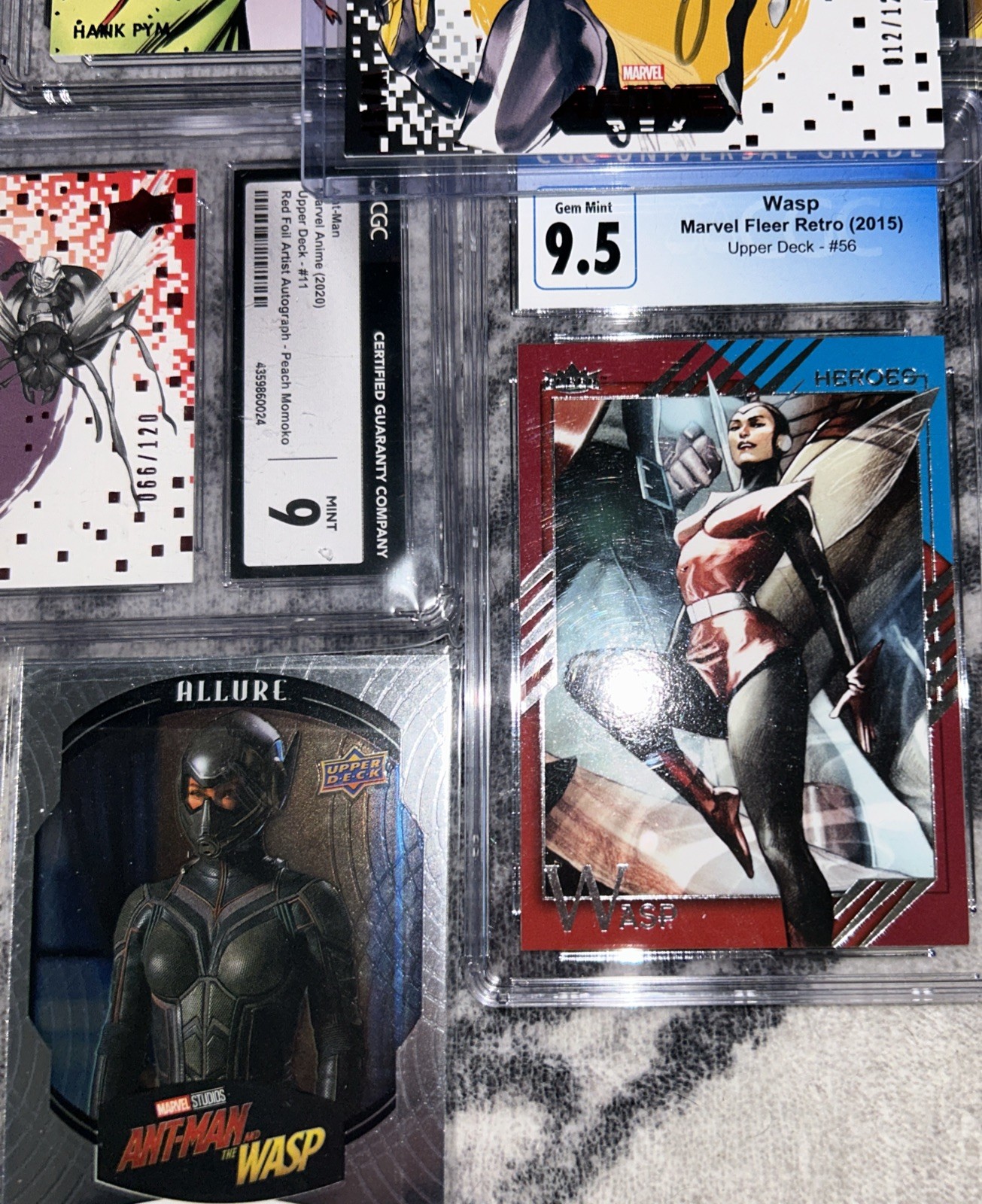 Marvel cards ANTMAN & WASP Anime Momoko Autos Avengers PSA 10 CGC graded slabs view 6