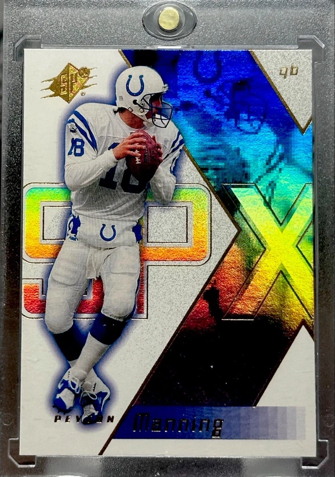 PEYTON MANNING RARO ARCO IRIS REFRACTOR TARJETA DE INVERSIÓN COLTS COMO NUEVO MVP Foto 2 de 4