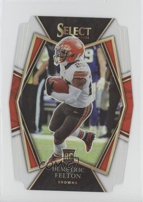 2021 Select Premier Level White Prizm Die-Cut /99 Demetric Felton Rookie RC 0y0n