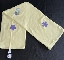 NEW Vintage 1999 Baby Girl Gymboree Floral Applique Green BLANKET Shower Gift