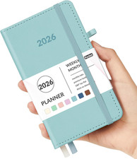 Pocket Planner 2026, Weekly Monthly Planners with Month Tabs for Purse, 3.5" x 6