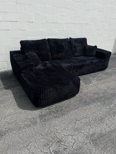 105” TikTok Viral Cloud Couch Black Modular Sectional Sofa Plush