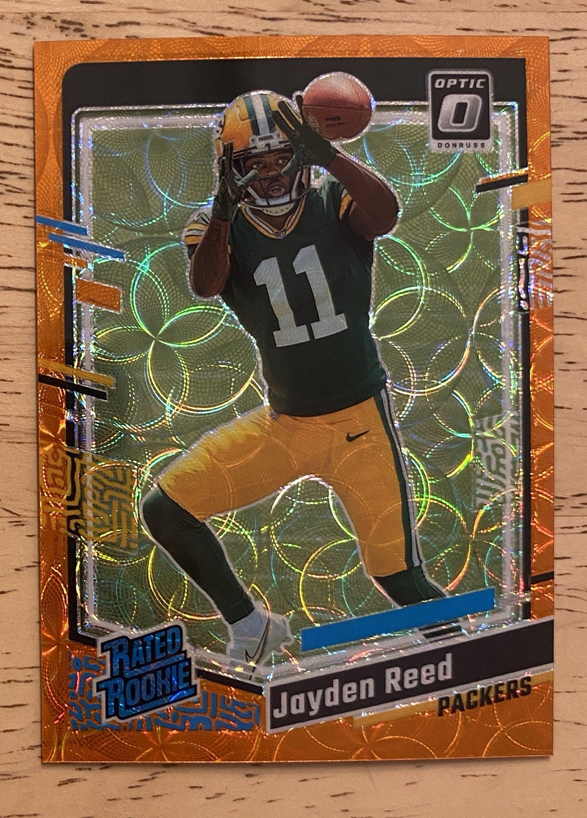 2023 Optic Jayden Reed Rated Rookie Orange Scope /79 RC Packers Rookie