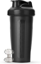 Protein Shaker Bottles, Shaker Bottle with Wire Whisk Ball, 20 oz