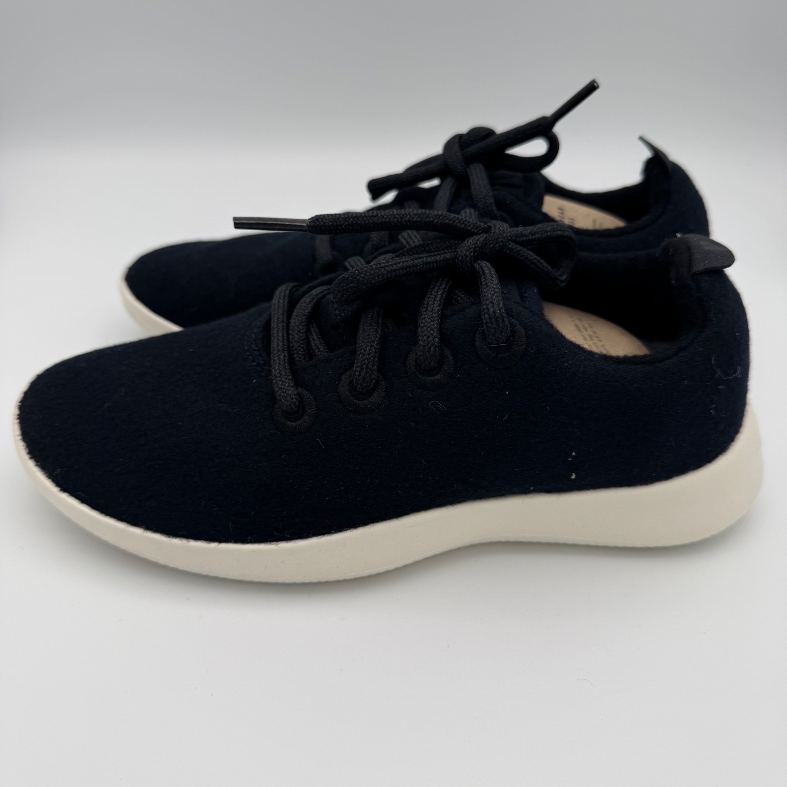 SAOLA Sneakers Allbirds donna runner in lana taglia 5 vera suola panna nera comode
