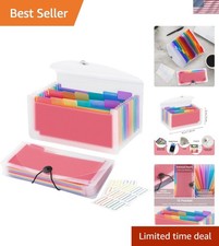 13 Pocket A6 Receipt Organizer, 2 Pack Small Accordion File Organizer, Coupon...