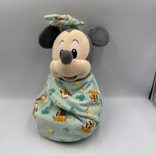 Disney Baby Mickey Mouse in a Swaddle Blanket Pouch Plush Disney Parks