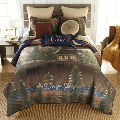 Donna Sharp Folk Art Forest 3PC Quilted Bedding Set