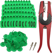 Cattle Ear Tags 001-100 Number Plastic Livestock Animal Tag for Cows Ear Tag App