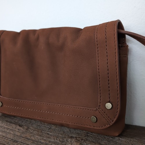 EXCELLENT Lucky Brand Tan Brown Leather Fringe Shoulder Crossbody Purse Bag Boho - Picture 9 of 24
