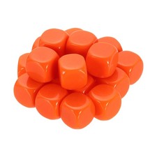 20Pcs Rounded Blank Six Sided Dice 20mm/0.8inch Acrylic Dice, Orange