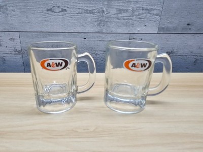 SET OF 2 A&W ROOT BEER MINIATURE MUGS - 3 1/4''