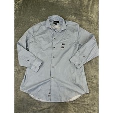 Men's AWEARNESS Kenneth Cole XL Blue Geometric Dress Shirt NWT