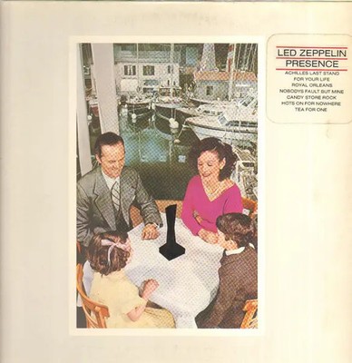 LP Led Zeppelin Presence FIRST GERMAN PRESSING, EMBOSSED GATEFOLD Swan Song
