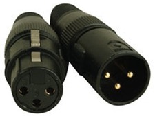 Elation ACXLR3PSET 3 Pin 1 Male  1 Female Xlr Connectors W/ Gold Replacement
