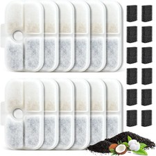 12 Pack Cat Water Fountain Filter, Fountain Filter Replacement Compatible With P