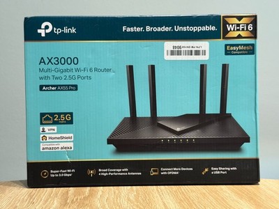 TP-Link AX3000 WiFi 6 Router (Archer AX55 Pro) - 2 x 2.5 Gbps Ports, Dual Band..