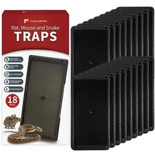 Super Heavier Mouse Traps 18 Pack for Mice & Snakes with Non-Toxic Glue. Larg...