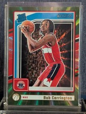 2024-25 Panini Donruss - Rated Rookie Bub Carrington #220 Holo Green Laser (RC)