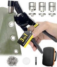 HAPDEN Grommet Tool Kit 1/2 1/4 3/8 Multi-Size Hole Punch, 608 Pcs Heavy Dut