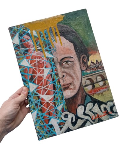 *HH* Painting Painting On Canvas Piergiorgio Colautti Hyperfuturism Paint - Picture 3 of 17