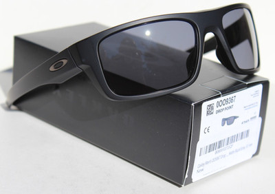 OAKLEY Drop Point Sunglasses Matte Black/Grey OO9367-01 NEW