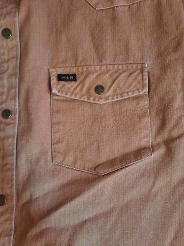 Camicia da lavoro Howler Brothers Sawhorse uomo XL snap davanti western marrone manica lunga - Foto 5 di 7