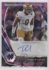 2021 Panini Prizm Draft Picks Purple Ice 42/99 Daelin Hayes #DPA-DHA Auto 0c2