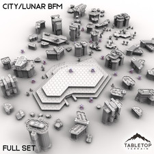HEXTECH City/Lunar BFM - City Map Pack - Small Scale Mech Wargames 6mm 8mm