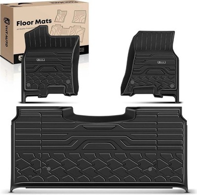 All-Weather TPE Floor Mats for 2019-2024 Ram 1500 Crew Cab New Body - Full Set