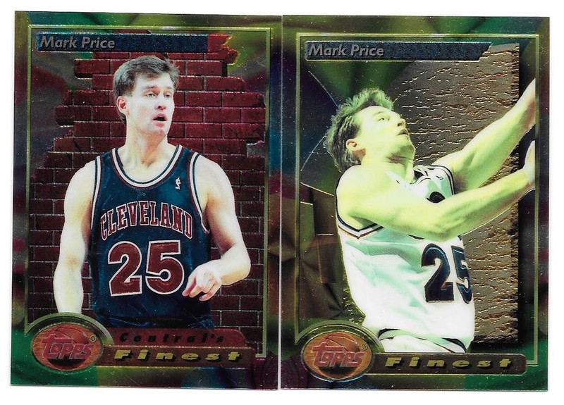MARK PRICE 2 CARD LOT 1993-94 TOPPS FINEST 107 & 205 CLEVELAND CAVALIERS