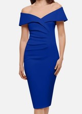 Xscape Women's Blue Sweetheart Neck Dress Size 4