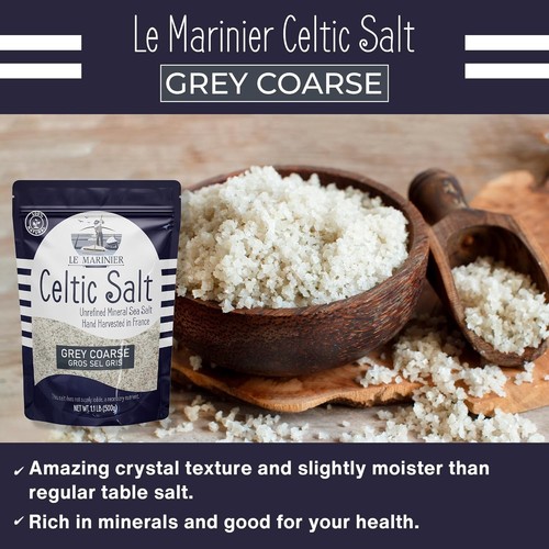 Le Marinier Francés Sal Marina Gris Grueso, 1,1 lb - 18 oz. 18 onzas (pack de 1) - Imagen 6 de 9