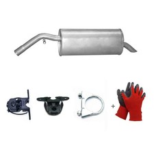 Endschalldämpfer Auspuff für Peugeot 207 1.4i 16V 90PS ab 2006 + Anbausatz